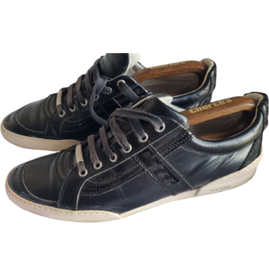Baskets Dior Homme en cuir noir
